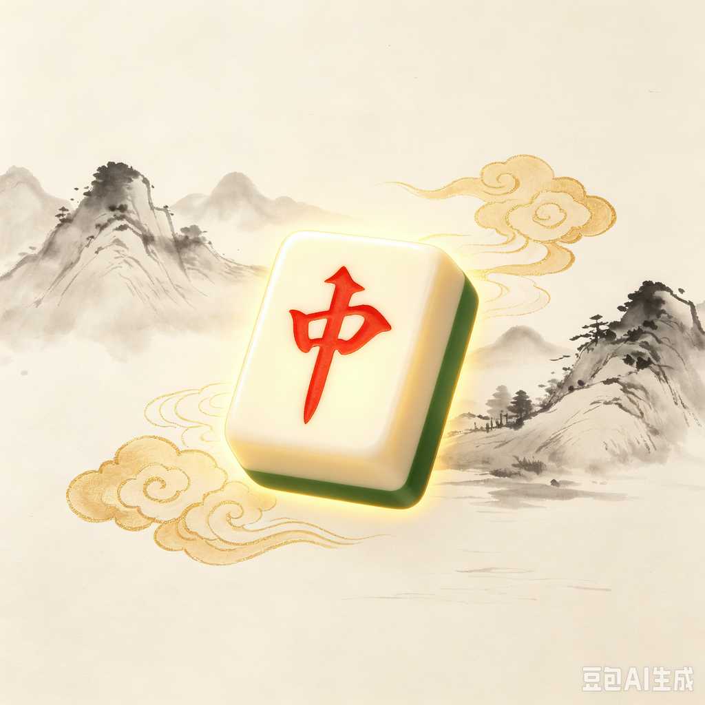 artistic mahjong tiles set